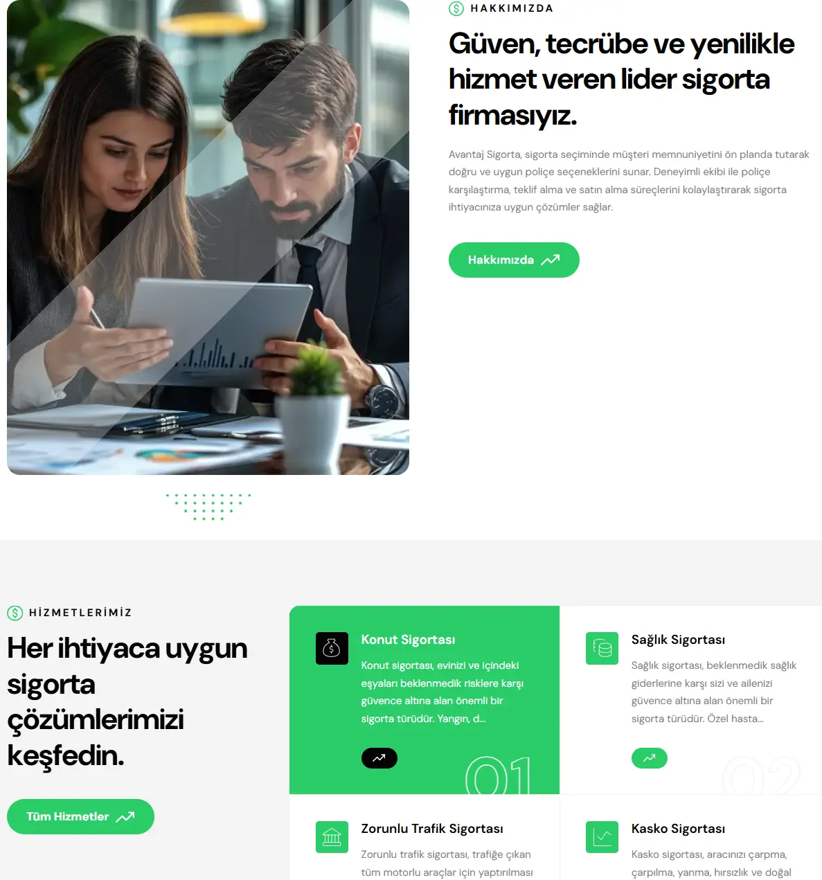 Avantaj Sigorta – Sigorta Acentesi Kurumsal Web Sitesi