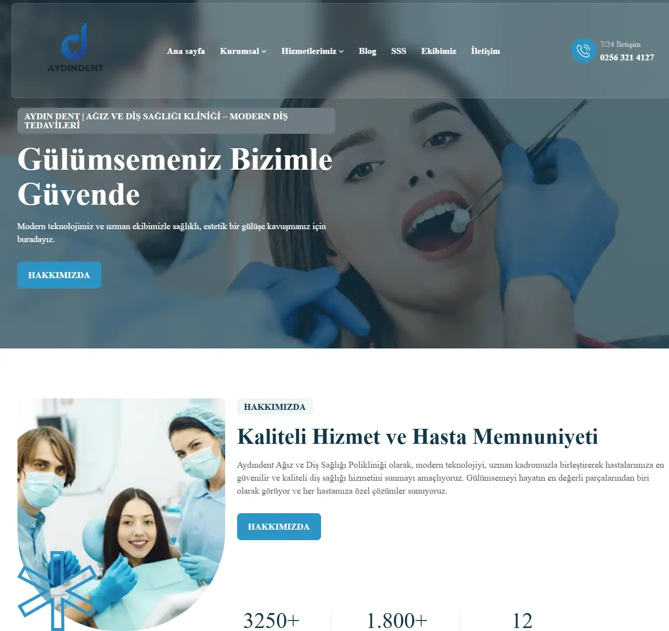AydinDent – Diş Kliniği Kurumsal Web Sitesi
